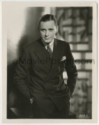 8s727 SECRETS OF A SECRETARY 8x10.25 still 1931 great close portrait of Herbert Marshall in suit!