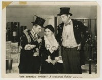 8s728 SEE AMERICA THIRST 8x10.25 still 1930 Slim Summerville, Harry Langdon & pretty Bessie Love!
