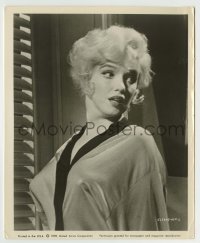 8s759 SOME LIKE IT HOT 8.25x10 still 1959 wonderful c/u of sexy Marilyn Monroe wearing robe!