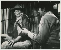 8s763 SONS OF KATIE ELDER 7.75x9.5 still 1965 Dean Martin threatens John Wayne with big knife!