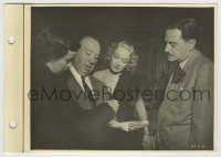 8s778 STAGE FRIGHT candid 8x11 key book still 1950 Hitchcock & clerk go over a scene with Dietrich!