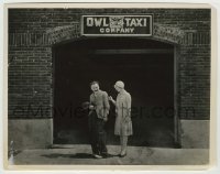 8s811 TAXI FOR TWO 8x10 key book still 1928 Jack Cooper & Virginia Vance outside cab company, rare!