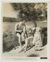 8s842 TRUE CONFESSION candid 8x10 still 1937 sexy Carole Lombard & Fred MacMurray relaxing by lake!