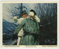 8s038 WHERE EAGLES DARE color 8x10 still #1 1968 Clint Eastwood attacking soldier from behind!