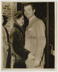 8s182 CLARK GABLE/CAROLE LOMBARD deluxe English 8x10 news photo 1939 at Idiot's Delight premiere!