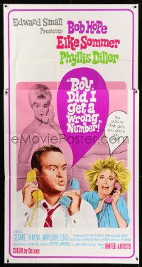 8t347 BOY DID I GET A WRONG NUMBER 3sh 1966 wacky Bob Hope & Phyllis Diller, sexy Elke Sommer!
