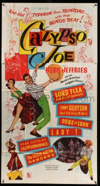 8t357 CALYPSO JOE 3sh 1957 Herb Jeffries, sexy Angie Dickinson, from Trinidad with that bongo beat!