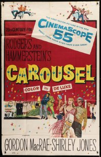 8t358 CAROUSEL INCOMPLETE 3sh 1956 Shirley Jones, Gordon MacRae, Rodgers & Hammerstein musical!