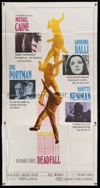 8t378 DEADFALL 3sh 1968 Michael Caine, Giovanna Ralli, Eric Portman, directed by Bryan Forbes!
