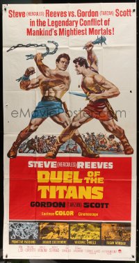 8t394 DUEL OF THE TITANS 3sh 1963 Romolo e Remo, Steve Hercules Reeves vs Gordon Tarzan Scott!