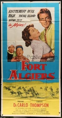 8t412 FORT ALGIERS 3sh 1953 sexy Yvonne de Carlo & Carlos Thompson in Africa, young blood runs hot!