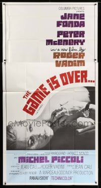 8t420 GAME IS OVER int'l 3sh 1967 Roger Vadim's La Curee, super close up of sexy Jane Fonda!