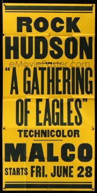 8t422 GATHERING OF EAGLES local theater 3sh 1963 Rock Hudson in the United States Air Force!