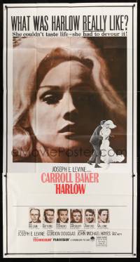8t446 HARLOW 3sh 1965 Carroll Baker in the title role, what was she really like!