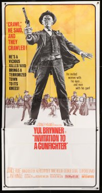 8t466 INVITATION TO A GUNFIGHTER 3sh 1964 vicious killer Yul Brynner brings a town to its knees!
