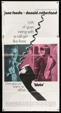 8t489 KLUTE 3sh 1971 Donald Sutherland helps intended murder victim & call girl Jane Fonda!