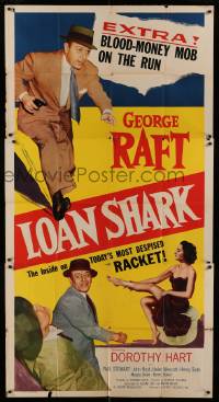8t498 LOAN SHARK 3sh 1952 George Raft, Dorothy Hart, the inside on today's most despised racket!