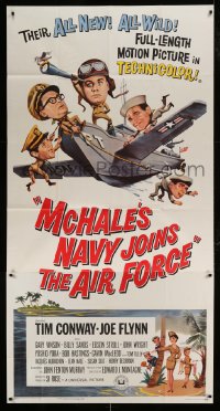 8t516 McHALE'S NAVY JOINS THE AIR FORCE 3sh 1965 great art of Tim Conway in wacky flying ship!
