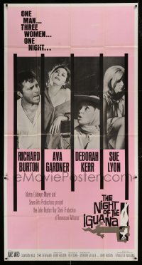 8t534 NIGHT OF THE IGUANA 3sh 1964 Richard Burton, Ava Gardner, Sue Lyon, Deborah Kerr, John Huston