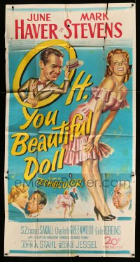 8t540 OH YOU BEAUTIFUL DOLL 3sh 1949 wonderful full-length artwork of sexy June Haver!