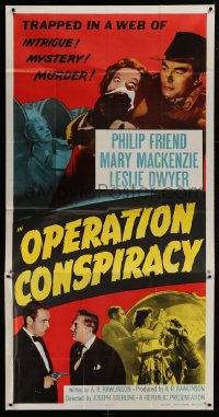 8t543 OPERATION CONSPIRACY 3sh 1957 they're trapped in a web of intrigue, mystery & murder!