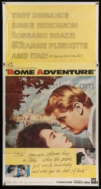 8t575 ROME ADVENTURE 3sh 1962 Troy Donahue, Suzanne Pleshette & Angie Dickinson in Italy!