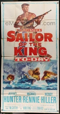 8t577 SAILOR OF THE KING 3sh 1953 Roy Boulting, Jeff Hunter, Michael Rennie, C.S. Forester