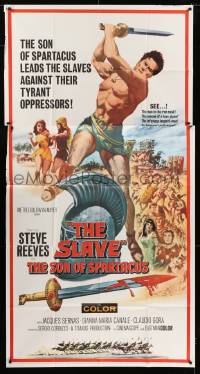8t587 SLAVE 3sh 1963 Il Figlio di Spartacus, art of Steve Reeves as the son of Spartacus!