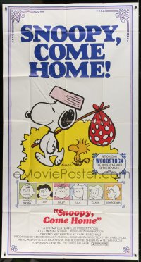8t589 SNOOPY COME HOME 3sh 1972 Peanuts, Charlie Brown, great Schulz art of Snoopy & Woodstock!