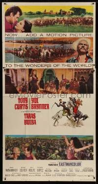 8t608 TARAS BULBA style A 3sh 1962 Tony Curtis & Yul Brynner, one of the wonders of the world!
