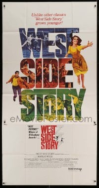 8t634 WEST SIDE STORY 3sh R1968 Academy Award winning classic musical, Natalie Wood, Beymer!