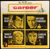 8t024 CAREER 6sh 1959 Dean Martin, Shirley MacLaine, Tony Franciosa, Carolyn Jones