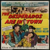 8t033 DESPERADOS ARE IN TOWN 6sh 1956 spraying its streets with lead, lighting its skies w/gunfire!