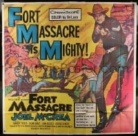 8t044 FORT MASSACRE 6sh 1958 Joel McCrea & Forrest Tucker fight the fierce Apache!