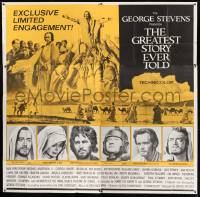 8t050 GREATEST STORY EVER TOLD 6sh 1965 directed by George Stevens, Max von Sydow as Jesus!