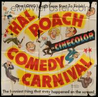 8t051 HAL ROACH COMEDY CARNIVAL 6sh 1947 re-packaging of Curly & Fabulous Joe, cartoon art, rare!