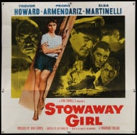 8t078 MANUELA 6sh 1957 Trevor Howard, Pedro Armendariz, Elsa Martinelli is the Stowaway Girl!