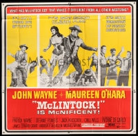 8t079 McLINTOCK 6sh 1963 great images including John Wayne giving Maureen O'Hara a spanking!