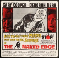 8t083 NAKED EDGE 6sh 1961 Gary Cooper, Kerr, only the man who wrote Psycho could jolt you like this!
