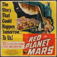 8t098 RED PLANET MARS 6sh 1952 art of Peter Graves & sexy Andrea King trying to save the world!
