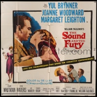 8t108 SOUND & THE FURY 6sh 1959 Yul Brynner with hair, Joanne Woodward, directed by Martin Ritt!