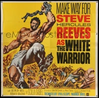 8t122 WHITE WARRIOR 6sh 1961 Gustav Rehberger art of chained strongman Steve Hercules Reeves!