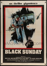 8t677 BLACK SUNDAY Italian 1p 1977 directed by John Frankenheimer, cool different Fenton artwork!