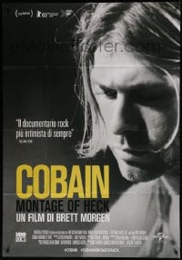 8t710 COBAIN MONTAGE OF HECK Italian 1p 2015 super close up of the tragic grunge music icon!