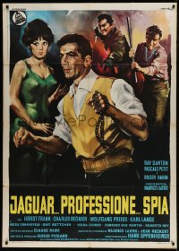 8t711 CODE NAME JAGUAR Italian 1p 1966 Marice Labro's Corrida pour un espion, art of Ray Danton!