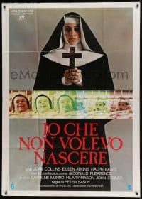8t741 DEVIL WITHIN HER Italian 1p 1976 wild image of nun with crucifix & man possessed by a demon!