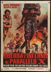 8t771 FROM HELL TO BORNEO Italian 1p 1968 George Montgomery stars and directs, different art!