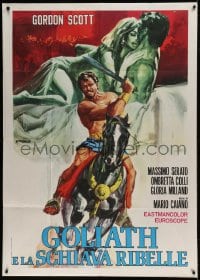 8t785 GOLIATH & THE REBEL SLAVE Italian 1p R1970 different Franco art of gladiator Gordon Scott!