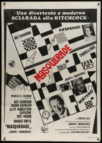 8t799 HONEY POT Italian 1p 1967 different image of Rex Harrison, Capucine & Adolfo Celi, Masquerade!