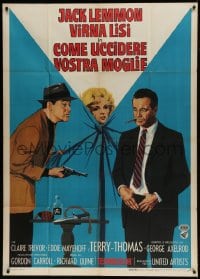 8t804 HOW TO MURDER YOUR WIFE Italian 1p 1965 Jack Lemmon, sexy Virna Lisi, the most sadistic comedy!